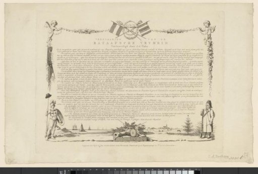 Explanation accompanying the print of the Temple of Batavian Liberty, 1795