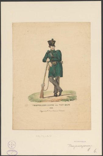Volunteer Jager by Van Dam, 1830
