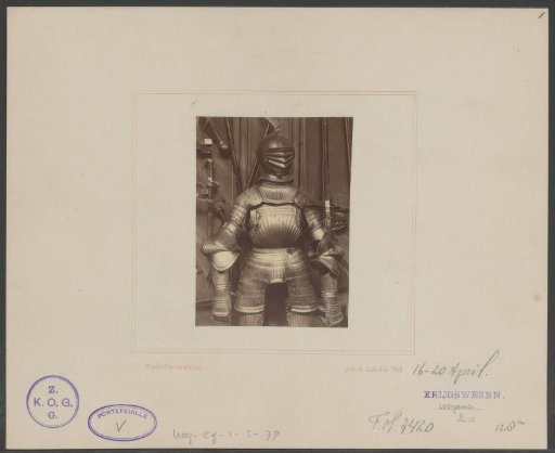 Armor of Maximilian I at the arms exhibition of Arti et Amicitiae, 1869