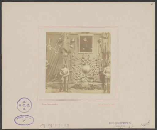 Armor and weapons at the arms exhibition of Arti et Amicitiae, 1869
