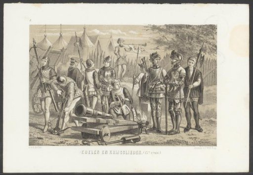 Knights by a cannon