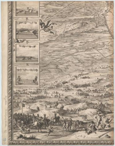 Large map of the siege of 's-Hertogenbosch by Frederick Henry (bottom left sheet), 1629