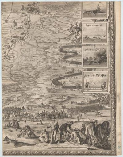 Large map of the siege of 's-Hertogenbosch by Frederick Henry (bottom right sheet), 1629