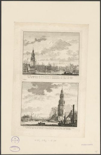 View of the Haringpakkerstoren in Amsterdam from two sides