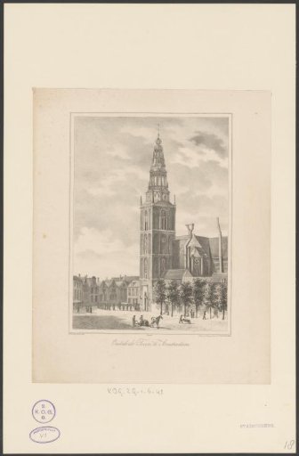View of the Oudekerkstoren in Amsterdam