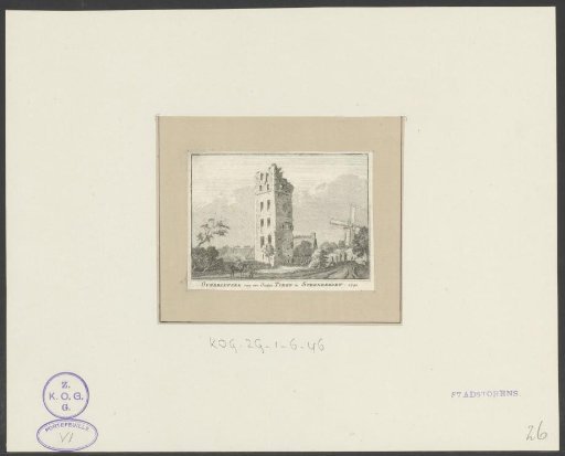 Ruin of the Oude Toren in Steenbergen, 1740