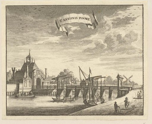 View of the Second Saint Anthony's Gate in Amsterdam