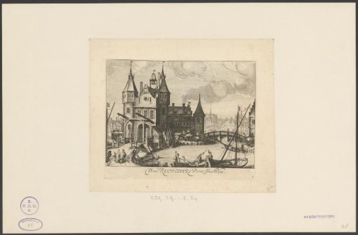 View of the Eerste Regulierspoort in Amsterdam