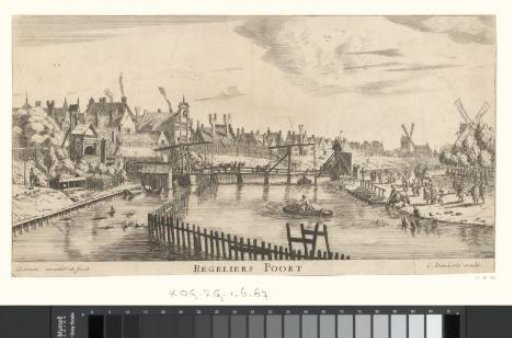 View of the Tweede Regulierspoort in Amsterdam