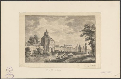 View of the City Wall and Wittevrouwen Gate in Utrecht