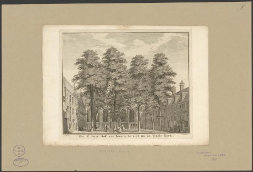 View of the Walloon Church and the Sint-Jorishof in Amsterdam