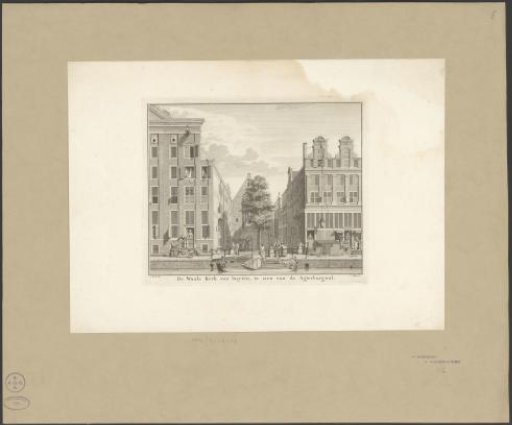 View of the Walloon Church from the Achterburgwal in Amsterdam