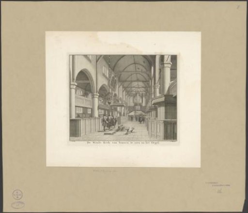 Interior of the Walloon Church in Amsterdam, viewed towards the organ