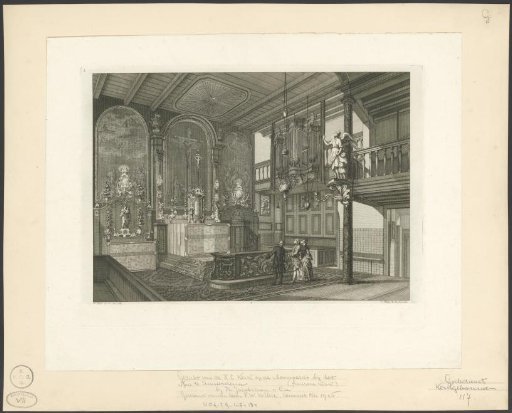 Interior of the Roman Catholic Schuilkerk on the Boommarkt in Amsterdam