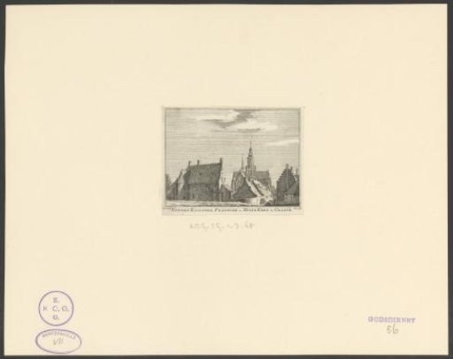 View of the nunnery, the Sint-Elisabeth Church and the Protestant Church in Grave, 1732