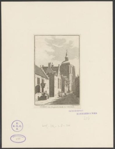 View of the Tower of the Great Church in Veere, 1743