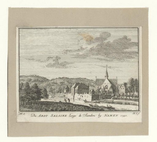 View of the Abbey of Salzinnes, on the Sambre, near Namur, 1740
