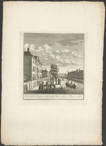 View of the Corvershof in Amsterdam, looking towards the Binnen-Amstel