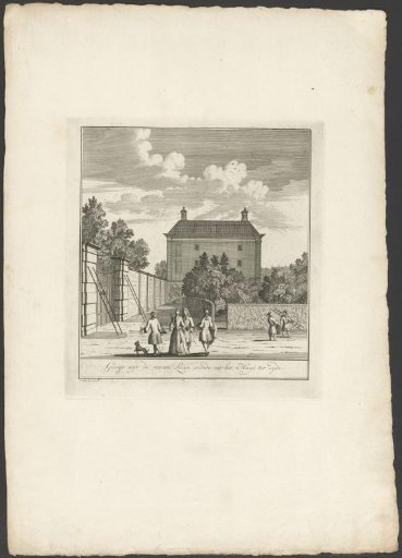 View of the side and part of the garden of the Corvershof in Amsterdam