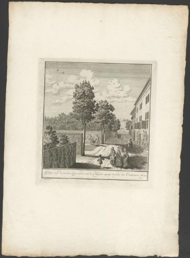 View of part of the garden of the Corvershof in Amsterdam