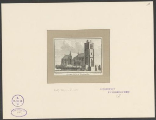 View of the Great or Our Lady's Church in Dordrecht
