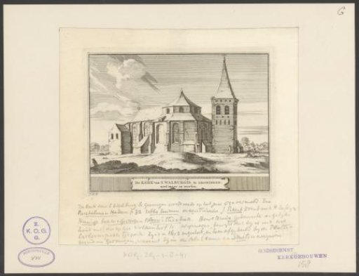 View of St. Walburga's Church at Groningen