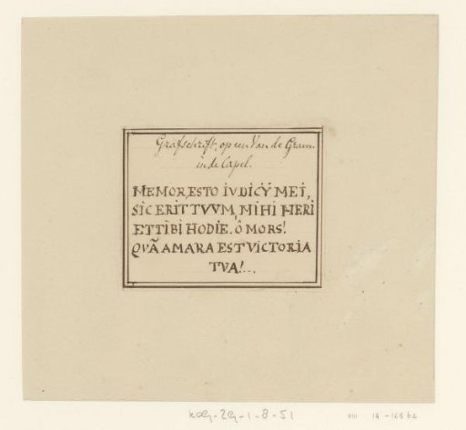 Epitaph on a grave in the chapel near the old castle De Haar