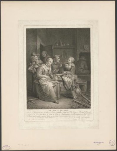 Interior with two couples eating at a table