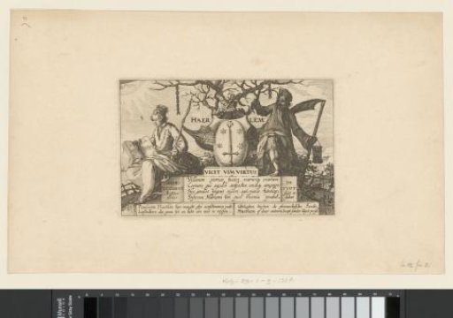 Diligentia and Tempus at the coat of arms of Haarlem