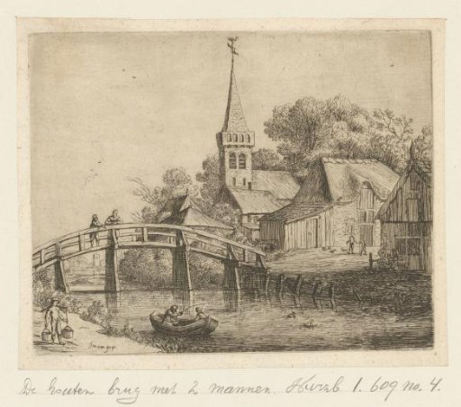 Landscape with a wooden bridge