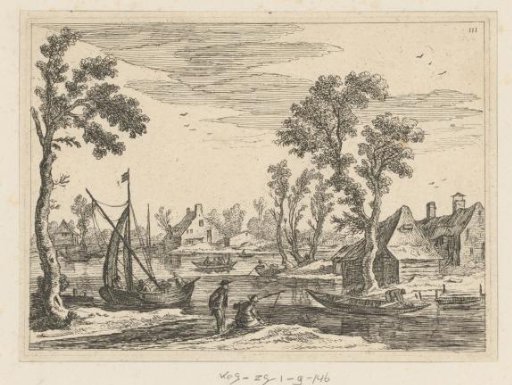 Landscape with two fishermen