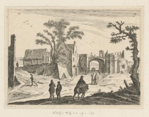 Landscape with a city gate