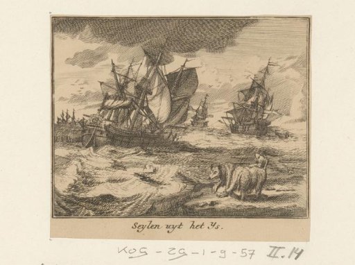 Ship sailing out of the ice