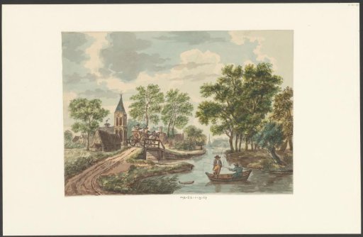Two Fishermen on a River