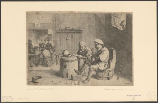 Violin player in an inn