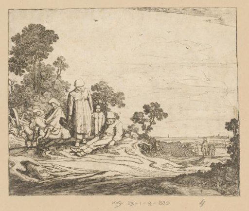 Landscape with horsemen