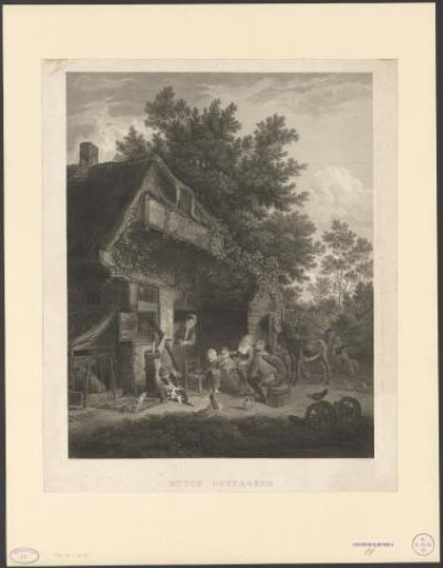 Peasant family on their courtyard