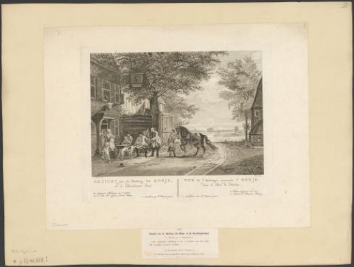 View of the Inn, 't Bokje, in the Haarlemmerhout / Vue de l'Auberge, nommée, 't Bokje, dans le Bois de Harlem