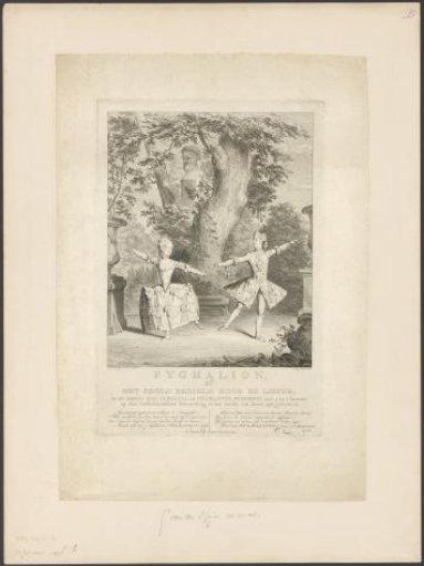 Pygmalion, or the Statue Brought to Life by Love; as it was danced by Carolina and Charlotta Frederic, aged 9 and 7 years, at the Amsterdam Theatre, in the latter part of the year 1758