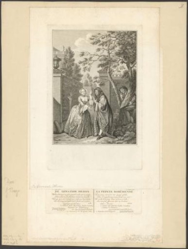 Woman Meets a Man Dressed as a Roma