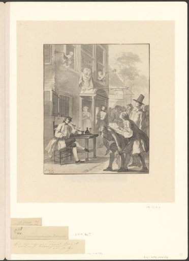 Ambassador of the Laberlotten appears at the window of the inn 't Bokki in the Haarlemmerhout