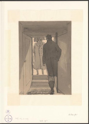 Man delivering a message to Christiaan Andriessen