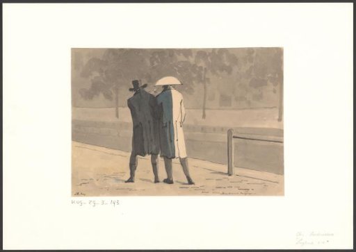 Adult orphan boys from Haarlem walking along the Amstel