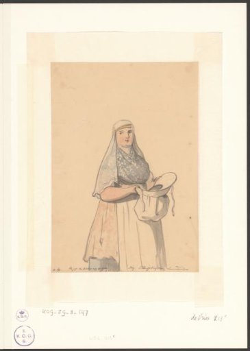 Portrait of the sister of the Frisian painter C.J. van Baar van Slangenburgh