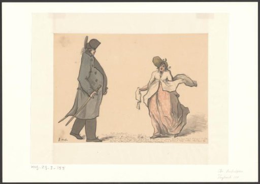 Police Officer and a Woman Attempting to Seduce Him