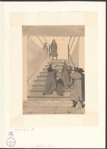 A company after viewing art in the Town Hall