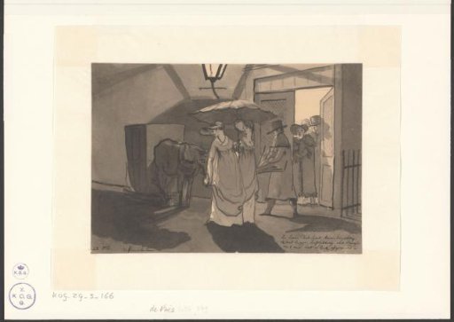 Christiaan Andriessen and His Family Leave the French Garden at One O'Clock at Night