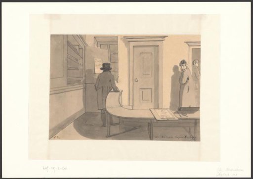 Christiaan Andriessen reads a letter about postponed lessons at the City Drawing Academy