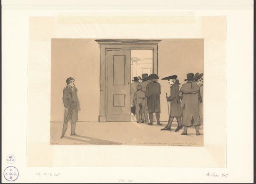 Visitors to the award ceremony of the drawing department of Felix Meritis