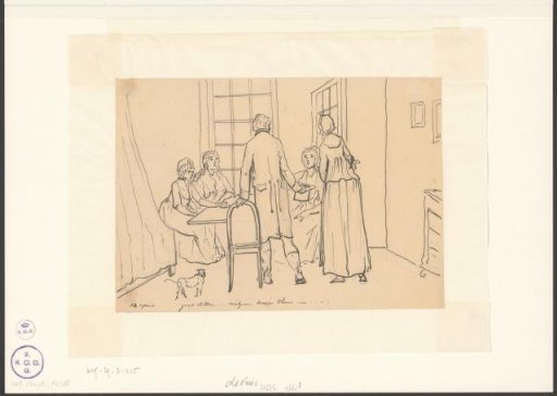 Christiaan Andriessen visiting four women